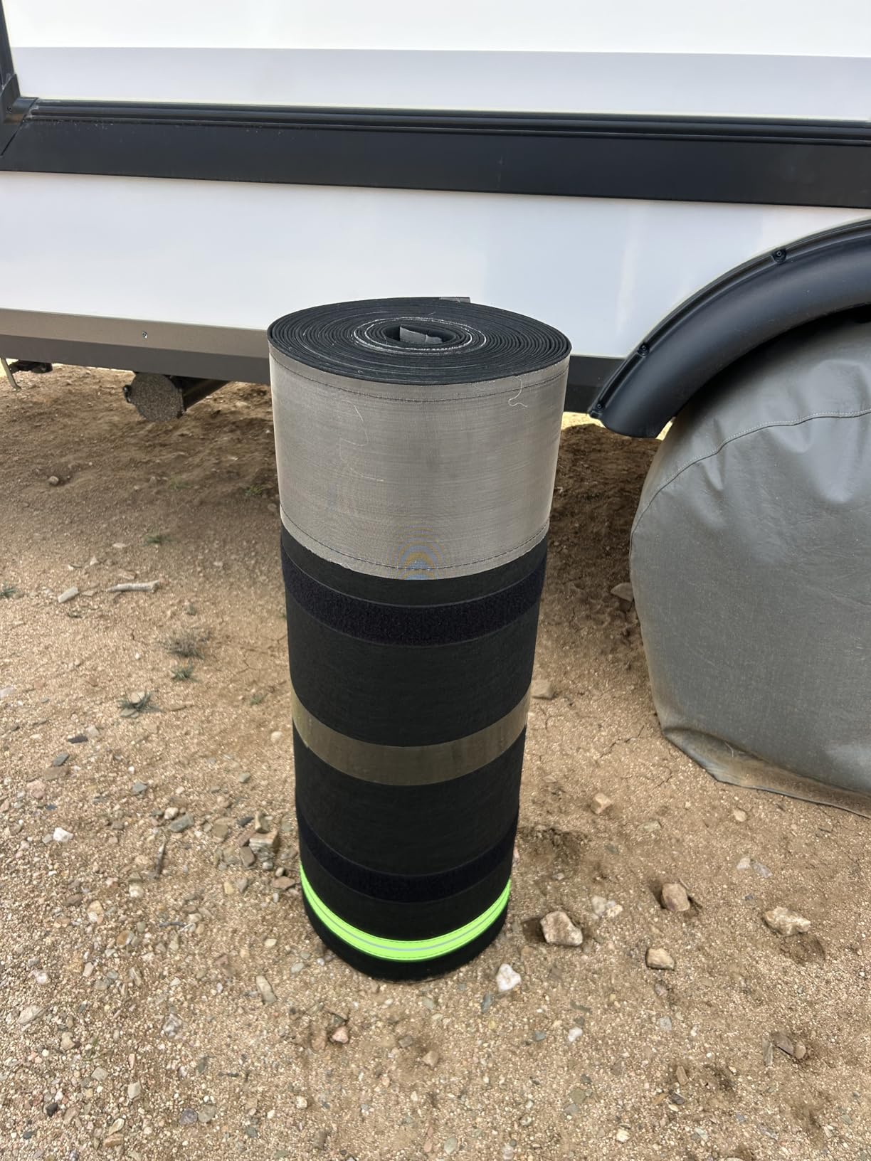 RV Skirting for Winter - RV Skirt with Waterproof Felt, All-Weather Protection Barrier for Motorhomes and Trailers, Easy-Install Windproof Snow Rain Guard Night Reflective Strips (52.4ft x 2.6ft) customer photo 1