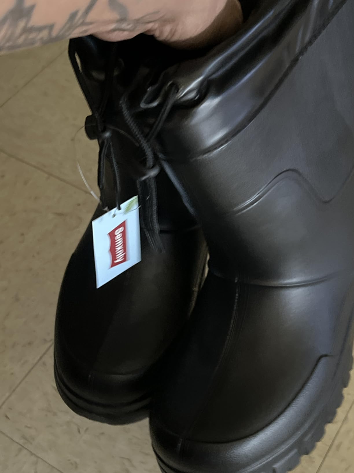 Waterproof Insulated Rain Boots - Upgraded Insulated Winter Work Boots for Men Women customer photo 1