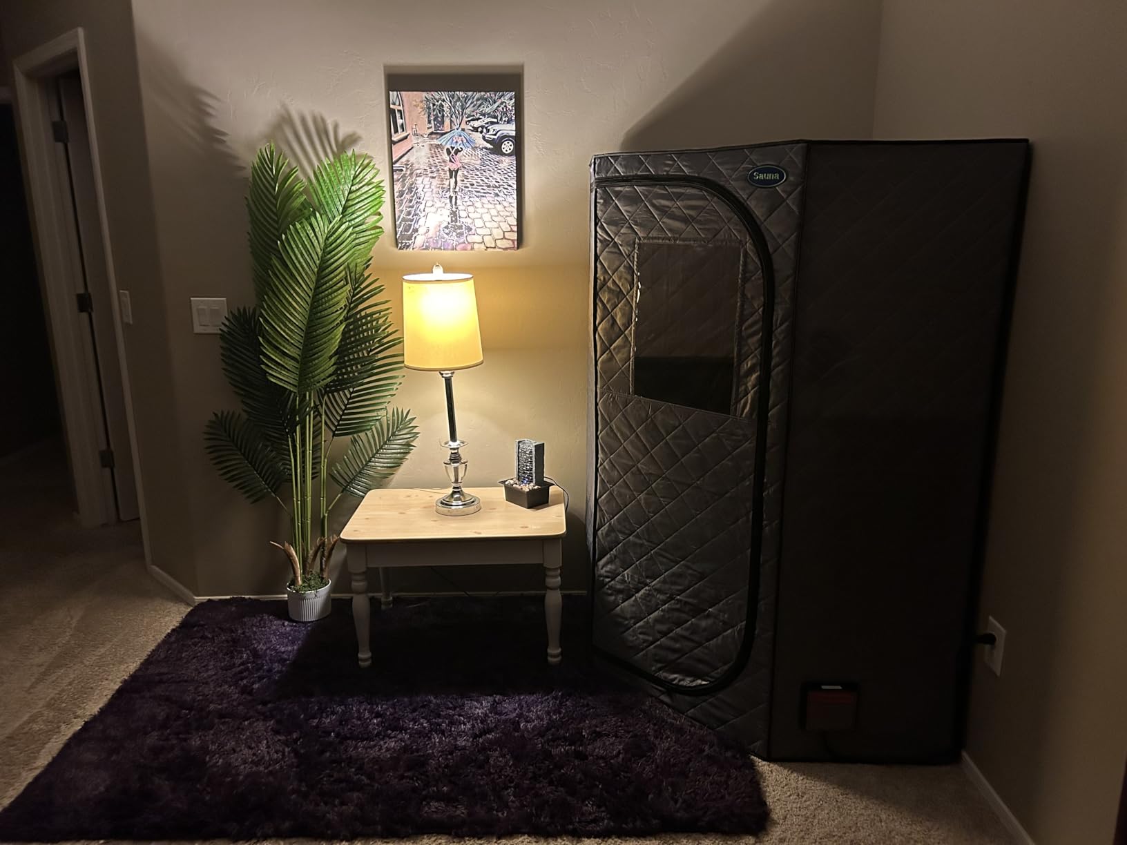 1 Person Portable Infrared Sauna, Full Size Portable Sauna Tent for Home, 1020W Far Infrared Sauna Tent with Heating Foot Pad, Portable Chair customer photo 1