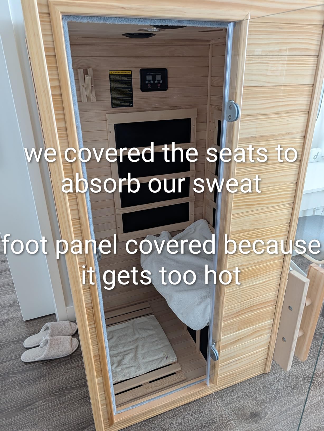 1350W Far Infrared Sauna Room for Home, Low EMF Fast Heating Canadian Hemlock Wood Sauna, Color Changing Sauna Light, Bluetooth Speakers, Modular Design customer photo 1