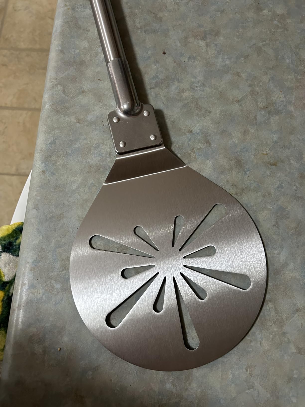 Stainless Steel Pizza Turning Peel 8-Inch, HaSteeL Round Pizza Turner Paddle, Perforated Pizza Spinner Spatula with Long Detachable Handle, Dishwasher & Oven Safe customer photo 2
