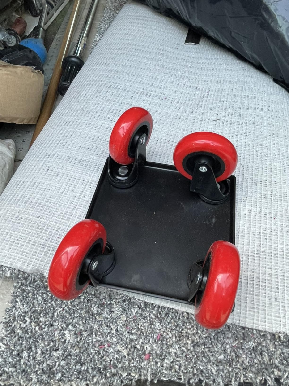 Snowmobile Dolly Heavy Duty with 3 Inch Caster Wheels,Sled Dollies Set of 3 Holding Up to 1660 LBS,V-Slide Steel Dollies with Full Rubber Pad Protecting Ski,and 2 Pairs of Straps Attaching on Skis customer photo 2