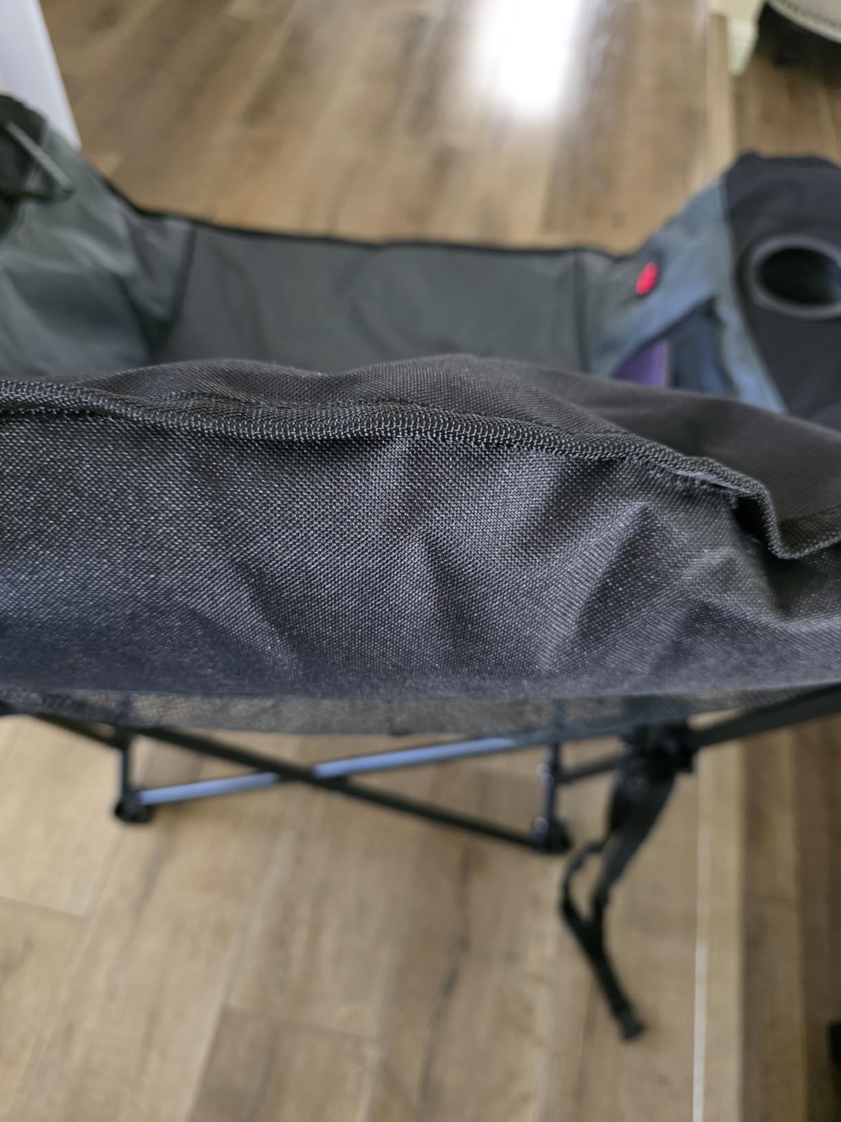 Overmont Gentle Heated Oversized Camping Chair for Adults - 3 Levels Seat & Back Separately Control - 400lbs Support Heavy Duty Padded Folding Chair Outdoor Garden Portable - Battery NOT Included customer photo 2
