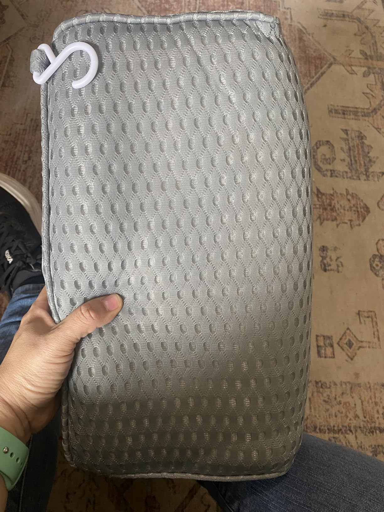 REEZEIVI Sauna Headrest Pillow, 4D Air Mesh Quick Drying and Washable Sauna Pillow Sauna Neck Rest Sauna Accessory, Grey customer photo 1