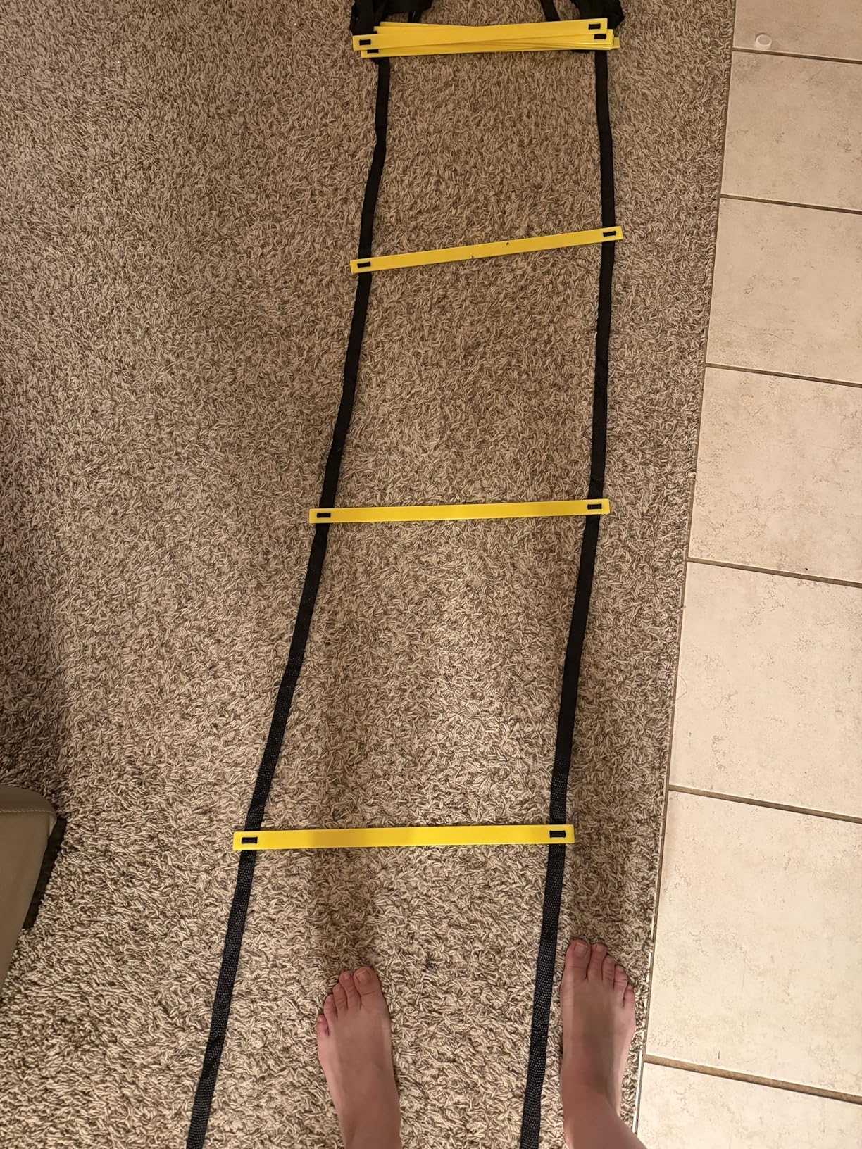 20ft Adjustable Agility Speed Ladder Training Ladder with Carry Bag - Soccer, Speed, Football Fitness Feet Training customer photo 2
