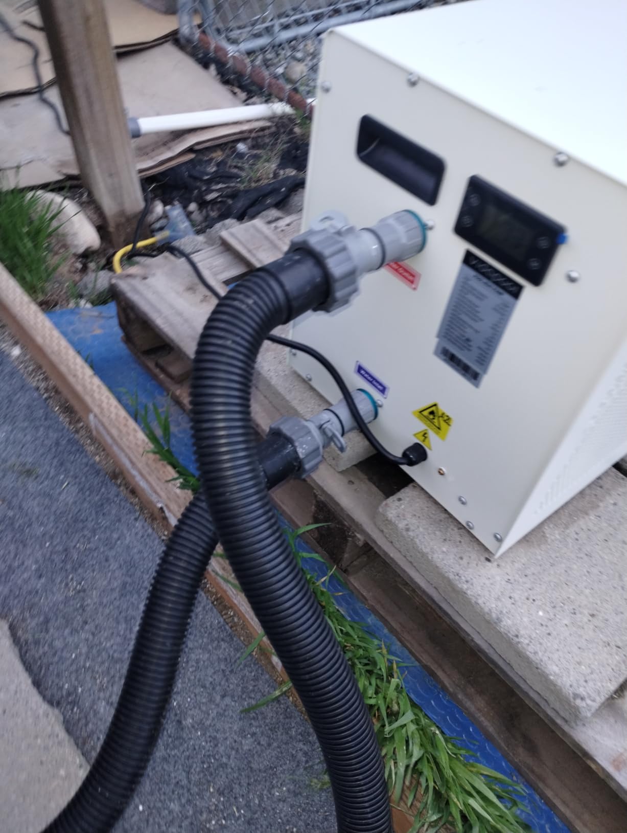 55,000 BTU Swimming Pool Heater 12 COP Electric Pool Heat Pump for Above Ground and Inground Pools Heating and Cooling Smart WiFi Control Pools Up to 16,000 Gallons customer photo 1