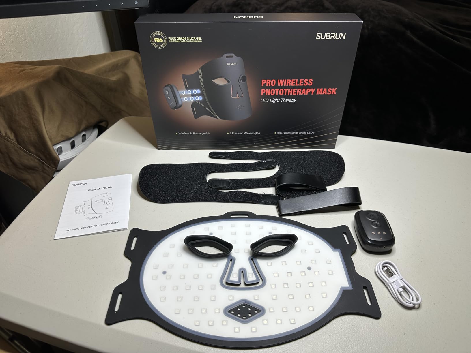 Red Light Therapy for Face, FDA-Cleared Red Light Therapy Mask, 336 LEDs Full Face Coverage & 4 Modes, Rechargeable Cordless At-Home Facial Skincare Device for Acne, Wrinkles & Redness customer photo 2