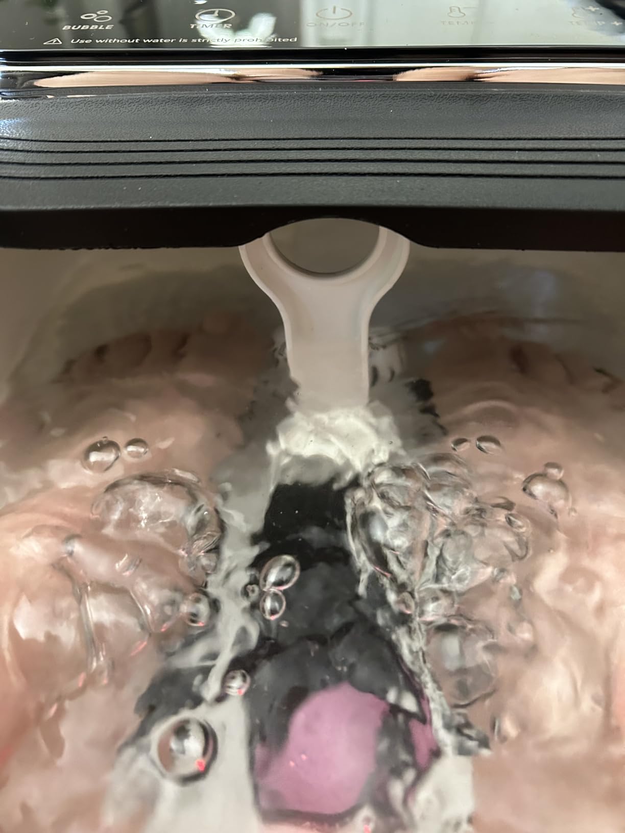 OOAMBB Collapsible Foot Spa with Heat, Bubble and Temp Control, Remote, Foot Bath Massager with XL Touch Screen and Massage Rollers, Foot Soaking Tub, Pedicure Foot spa for Stress Relief (Black) customer photo 1