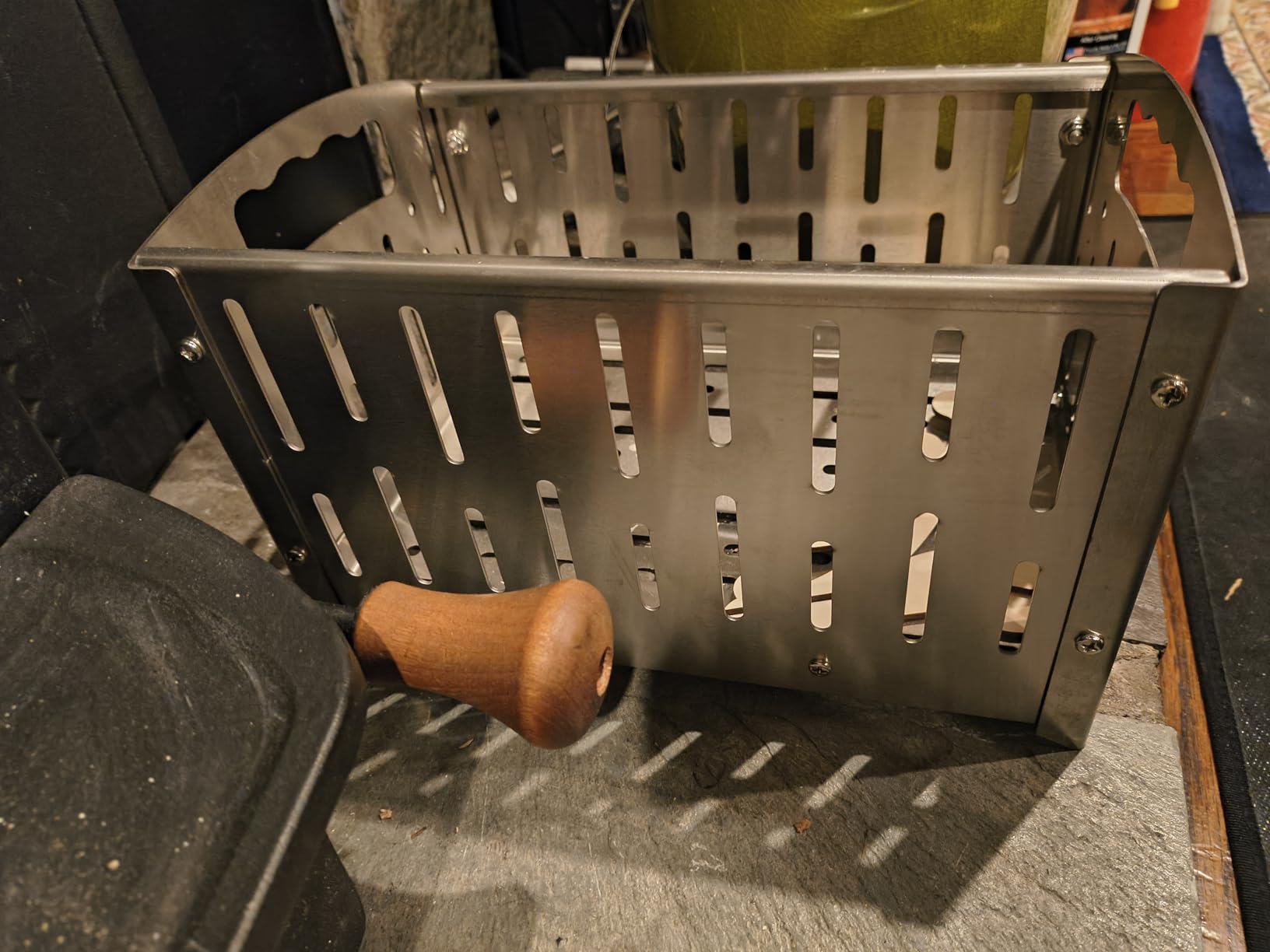 Pellet Basket, Portable Pellet Burner Basket for Fireplaces and Wood Stoves, Emergency Camping Stove customer photo 2
