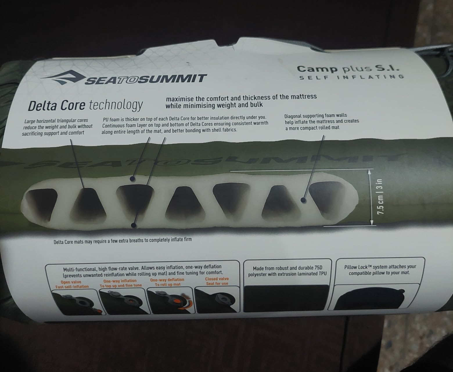 Sea to Summit Camp Plus Self-Inflating Foam Sleeping Mat for Camping - Rectangular - Regular customer photo 1