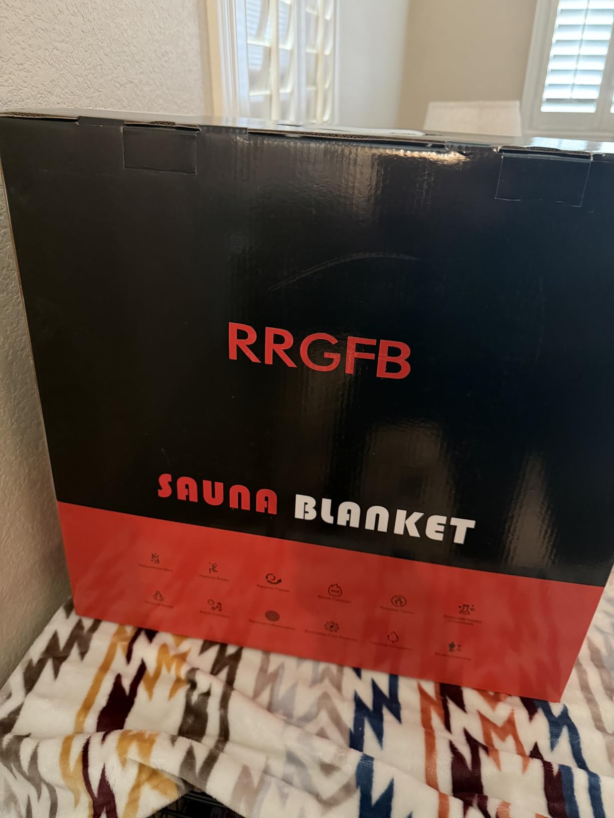 Infrared Sauna Blanket, Durable PU Leather Cover Detox & Relaxation at Home Adjustable Timer, Size 6 ft x 2.6 ft (Black) customer photo 2
