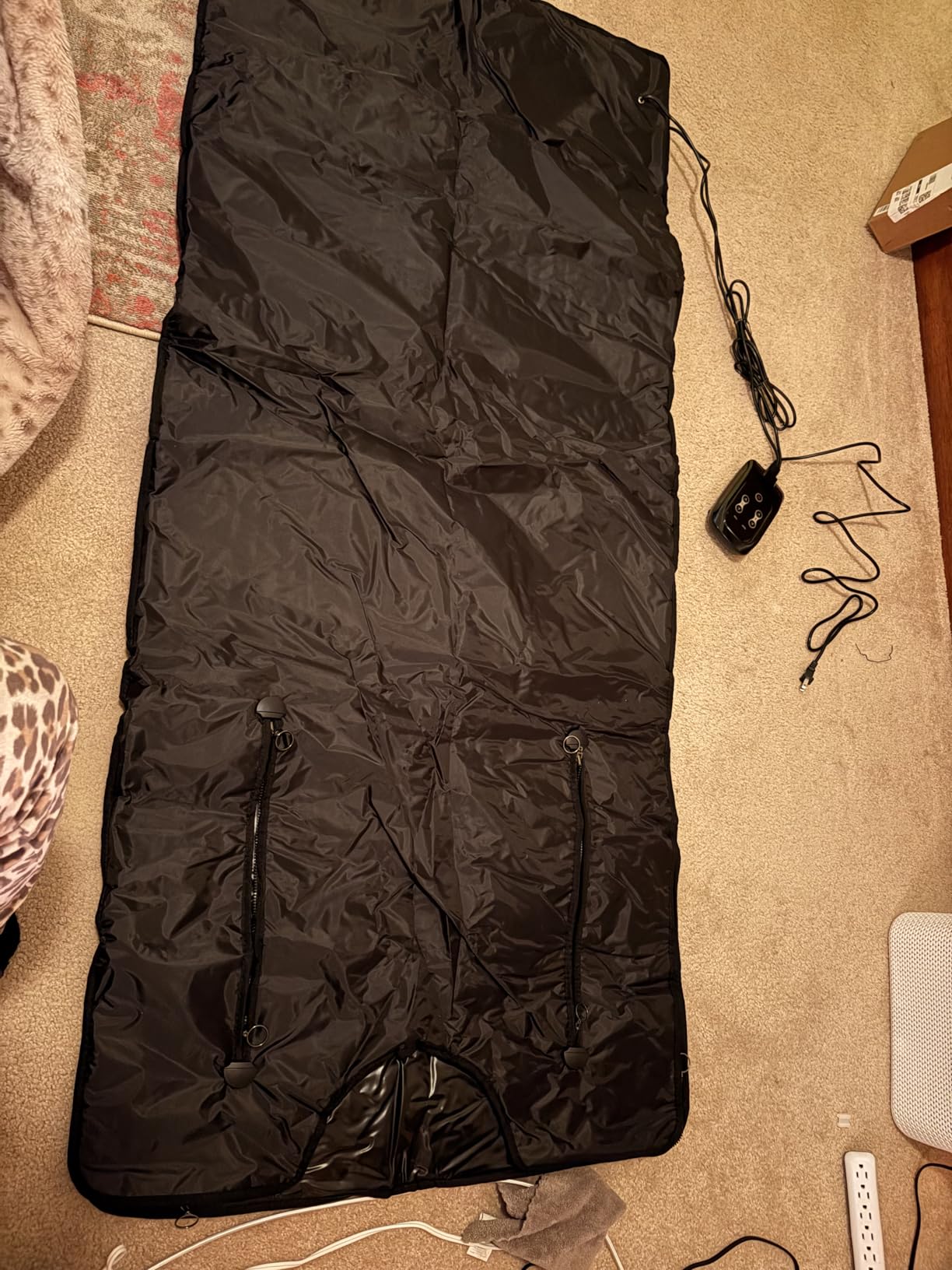 Infrared Sauna Blanket for Home: Portable Full Body Detox Wrap with Deep Heat Relaxation - Adjustable 86-176 F Far Infrared Therapy 20-60 Min Timer Waterproof Foldable Design 71 x 31.5 Inch customer photo 2