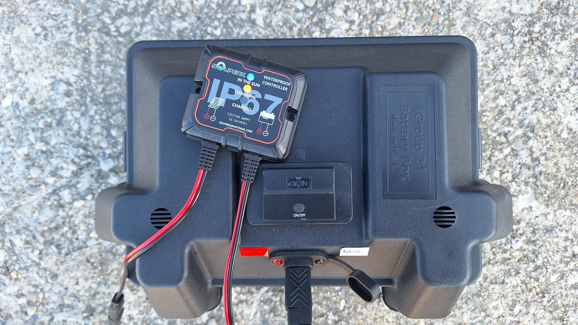 SOLPERK MPPT Solar Charge Controller 10A 12V, Waterproof Intelligent Portable Controller IP67 Solar Panel Controllers for AGM, Gel, Flooded and Lithium Battery customer photo 1