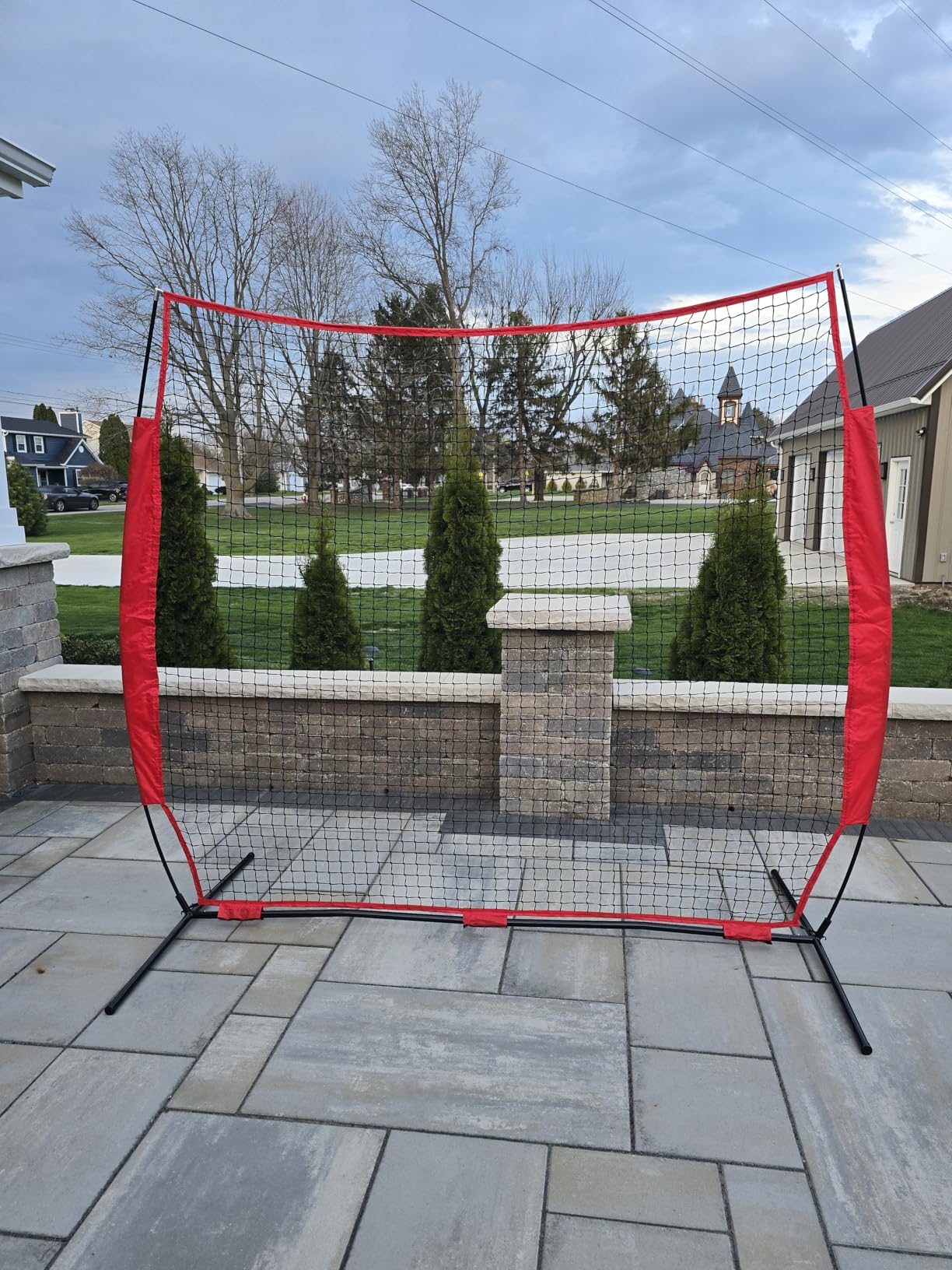 7x7/16x10/20x10ft Backstop Net, Ball Stop Net with Handbag, Fix Sports Net Barrier by 4 Spike&2 Sandbag, Sports Practice Barrier Net for Baseball, Softball, Lacrosse Train, Backstop Net for Backyard customer photo 1