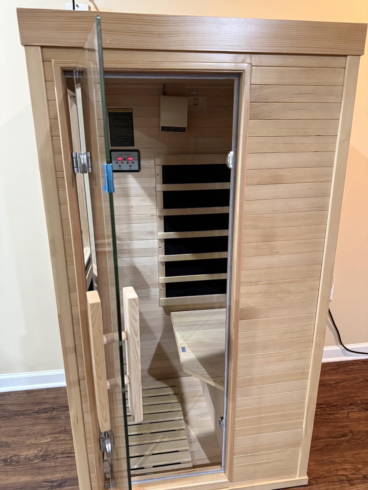 Outdoor Traditional Sauna, 4-6 Person Wooden Sauna, Steam Wet Wood Sauna with 220V with 6KW Heater, Sauna Stone, Thermometer customer photo 1
