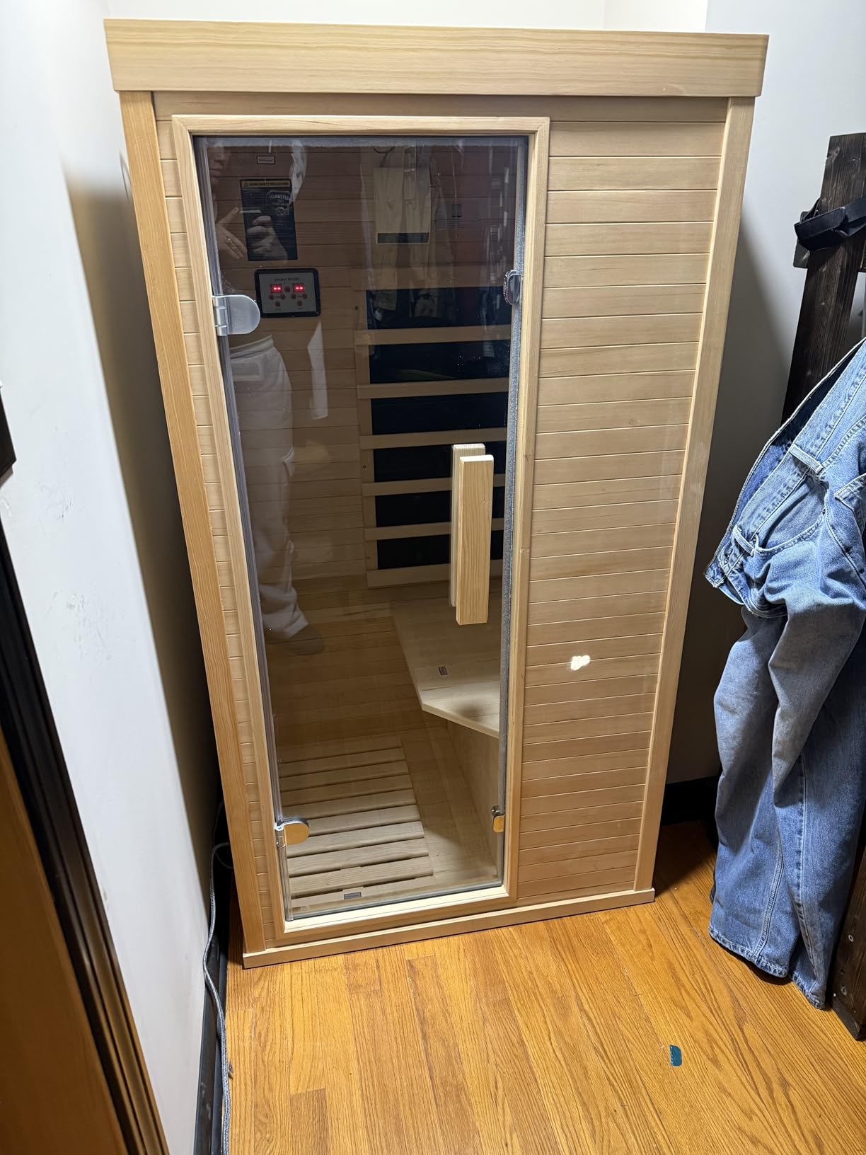 Outdoor Traditional Sauna, 4-6 Person Wooden Sauna, Steam Wet Wood Sauna with 220V with 6KW Heater, Sauna Stone, Thermometer customer photo 2