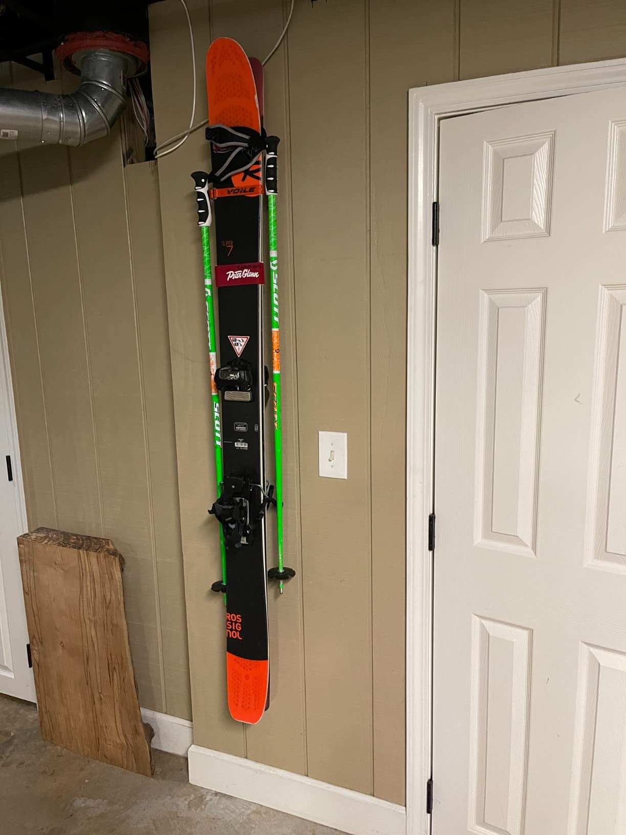 5-Pack, 5 Individual Fixtures To Safely Store 5 Pairs Of Alpine Skis Of Any Shape Or Size (Rockers, Carvers, Racers, Kids) To Make A Wall Or Floor Ski Storage Rack customer photo 2