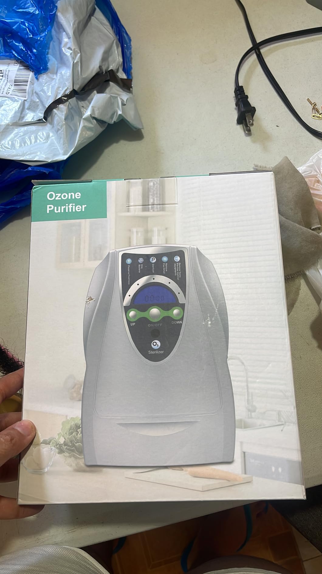 Ozone Machine Generator, Multifunctional with Timer, 500mg/h Portable Ozone Machine for Home, Kitchen, Office, Cleaning Water, Fruits and Vegetables customer photo 1