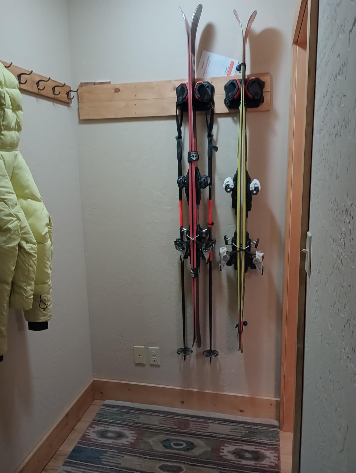 Ski & Snowboard Wall Rack for Garage Wall Fits Any Ski/board, Ski Wall Mount Holders Damage-Free Storage Rack, Garage Organization Space-Saving Winter Gear Organizer customer photo 2