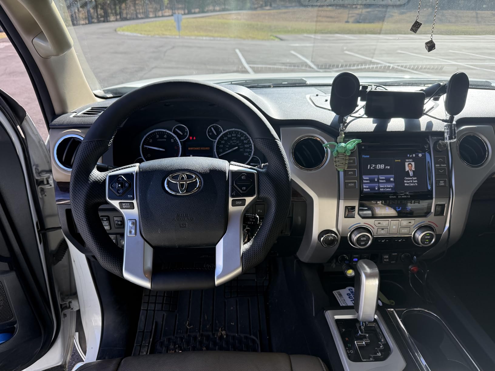 HIGH FLYING for Toyota 4Runner 2010-2024, Tundra 2014-2021, Sequoia 14-22 Steering Wheel Replacement Part BLACK Perforated Leather No Strip (With Heating Function) customer photo 1