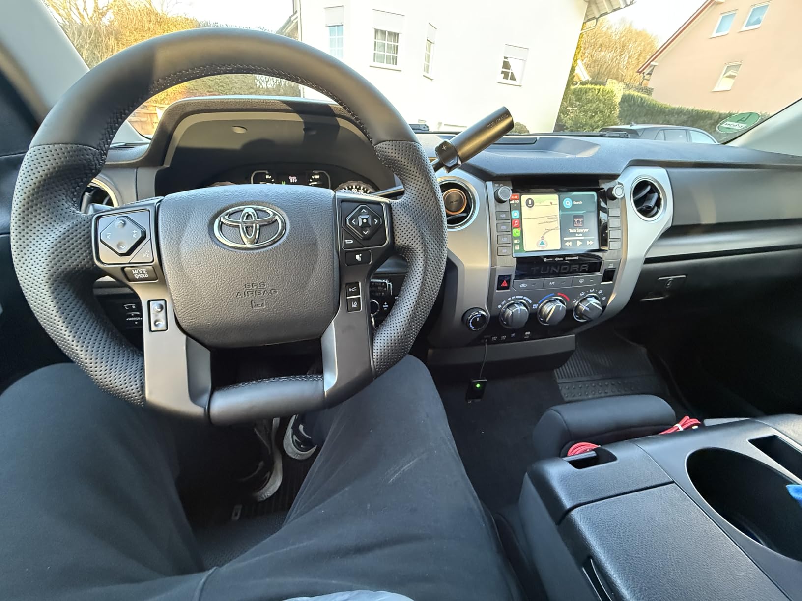 HIGH FLYING for Toyota 4Runner 2010-2024, Tundra 2014-2021, Sequoia 14-22 Steering Wheel Replacement Part BLACK Perforated Leather No Strip (With Heating Function) customer photo 2