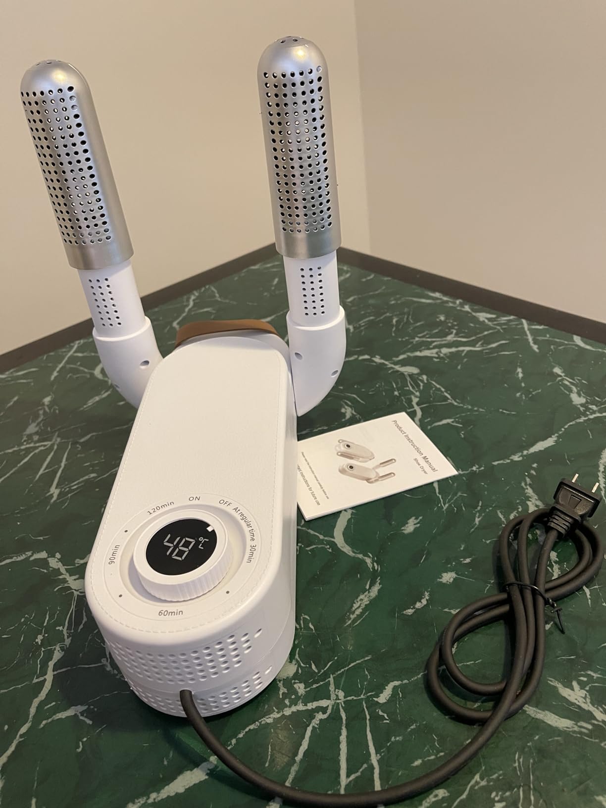 Shoe Dryer Glove Dryer, Dry Wet Shoes with 360°Heat Blower, Intelligent Shoes Dryer with Four Timer, Suitable for Sneaker, Glove, Boots, Ski Boot, Helmet, Folding and hanging Design customer photo 2