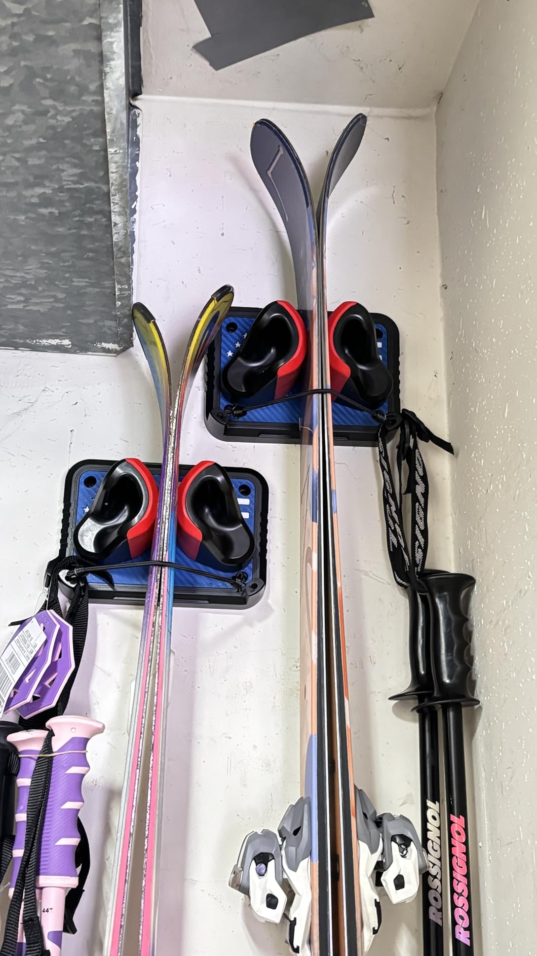 Ski Rack Wall Mount Ski & Snowboard Skateboard Ski Hangers for Wall Mount Fits Any Board holder Up to 25lbs Vertical Ski Storage Rack for Home & Garage Space-Saving Winter Gear Organizer 1pack customer photo 1