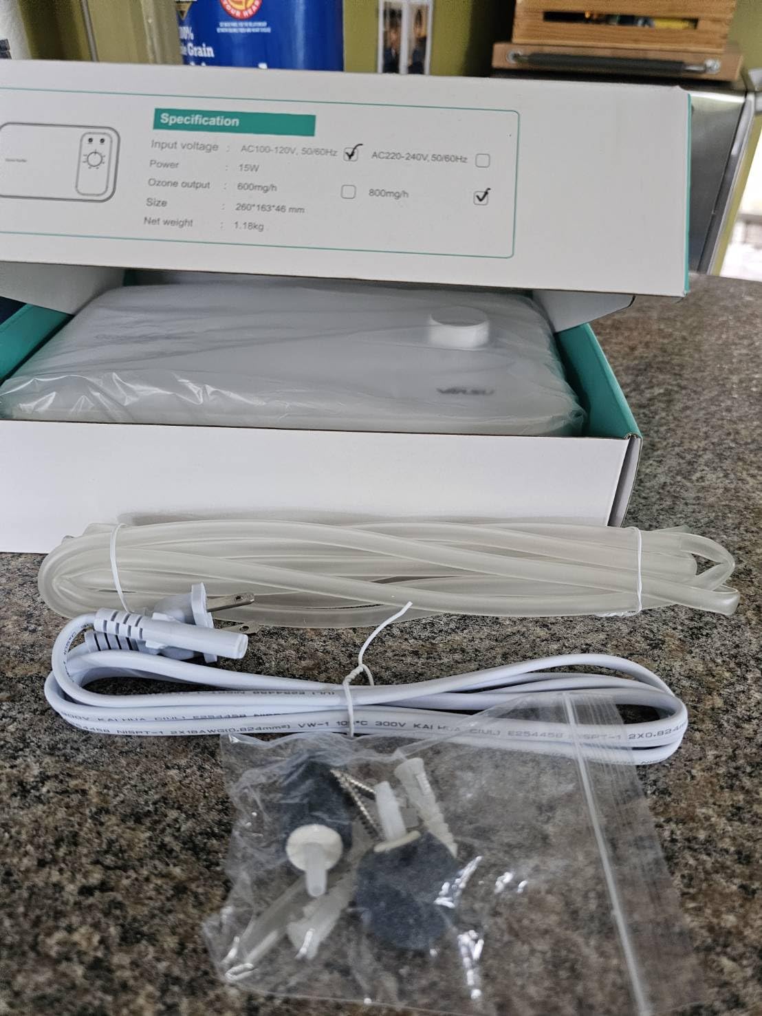 800mg/h Multipurpose Ozone Machine with Timer, for Air and Water, Portable for Home, Office, Car, Hunting, Kitchen, Cold Plunge, Fruits & Vegetables customer photo 2