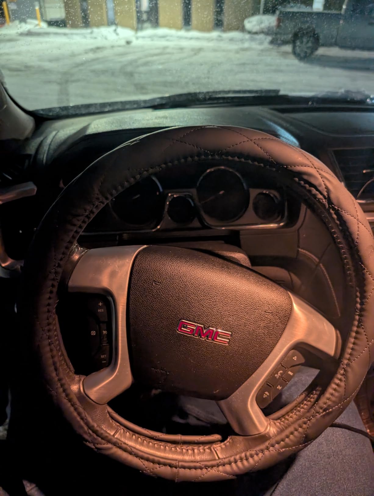 Heated Steering Wheel Cover: 3-Min 12V Quick Heating Leather with Overheat Protection, Non-Slip Grip - Fits 14.5