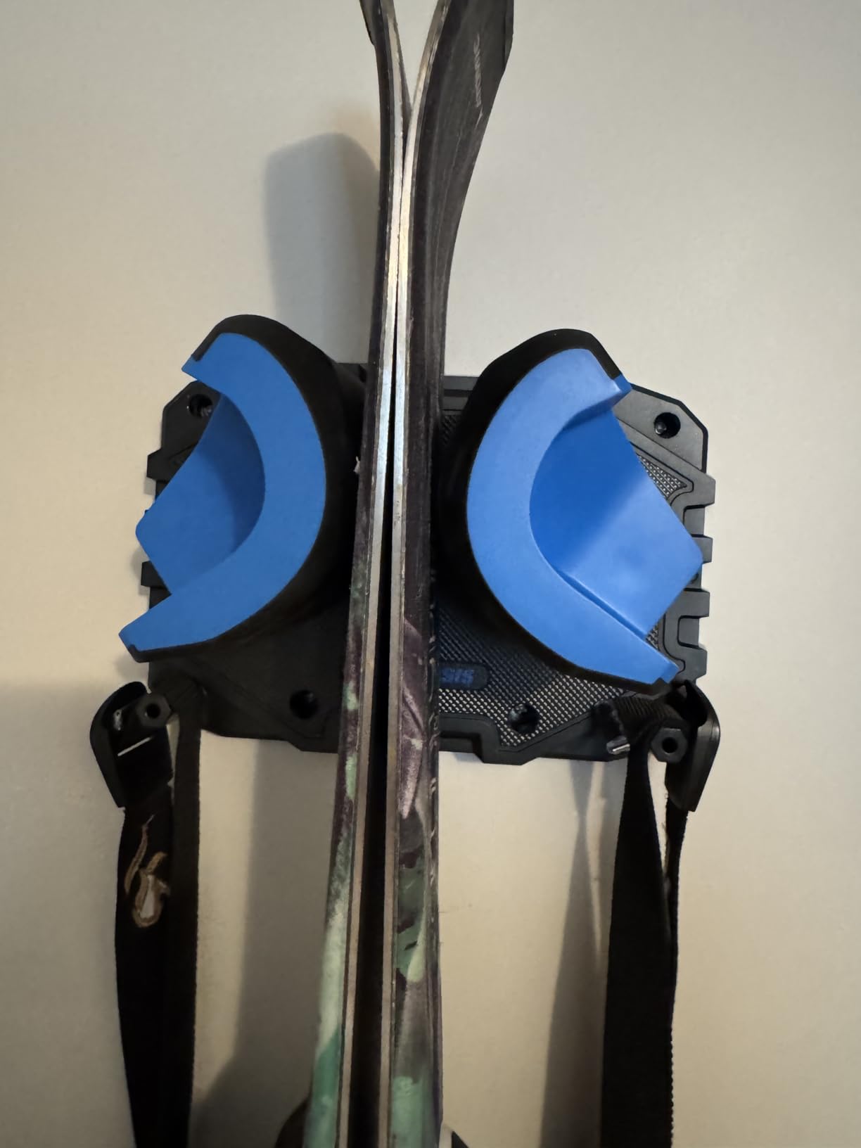 Ski & Snowboard Wall Mount, Fits Most Skis & Snowboards, Anti-Scratch & Non-Slip, Secure Hold Up to 25 lbs, Easy Install, Ski Holder with Pole Hooks, Space-Saving Garage Storage Ski Hanger, 4 Pack customer photo 1