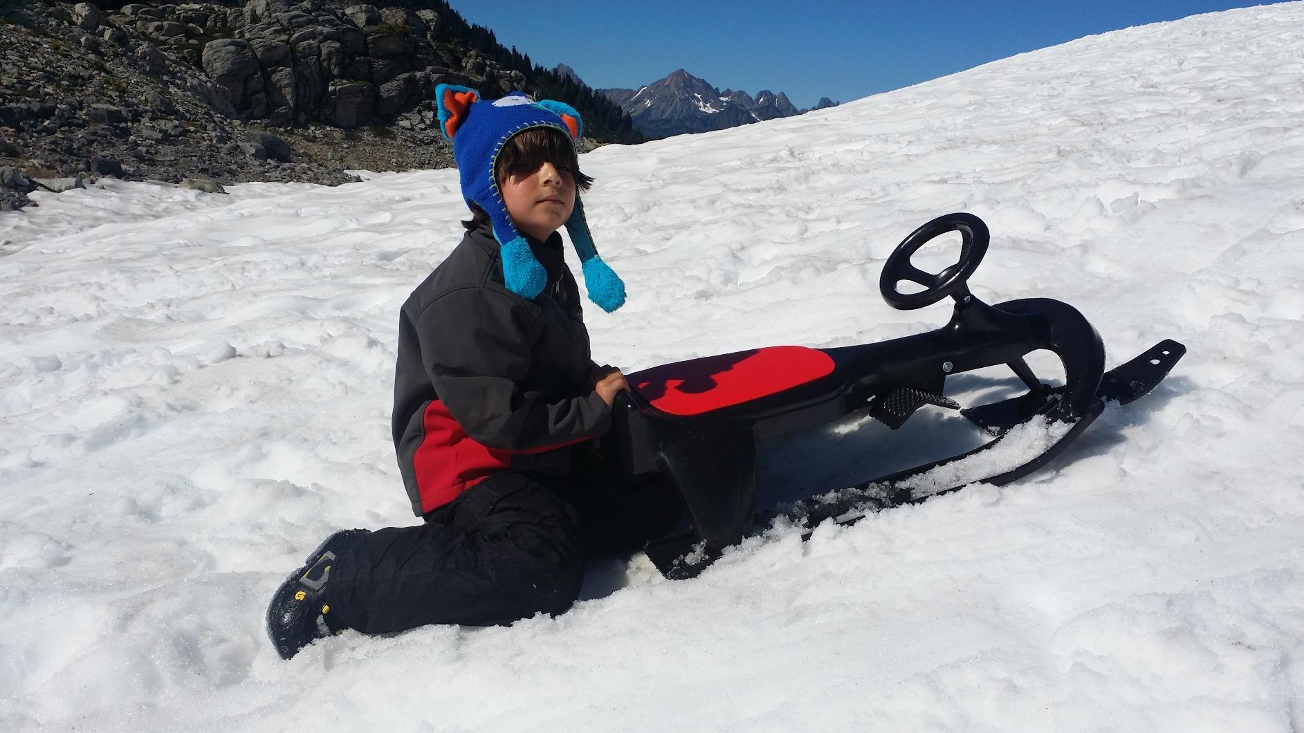 Flexible Flyer PT Blaster Steering Snow Sled with Skis and Brakes. Plastic Slider, Winter Toys for Kids and Teenagers, Snow Scooter, Racer Sled with Steering Wheel customer photo 2