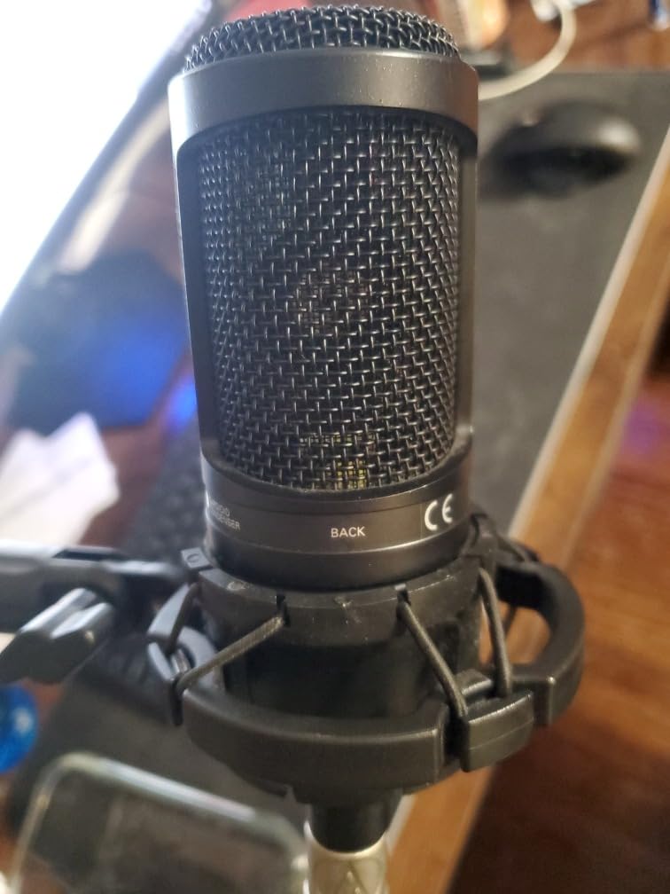 Audio-Technica AT2020 Cardioid Condenser Studio XLR Microphone, Ideal for Project/Home Studio Applications, Black | 20-20,000 Hz, 144 Db Max SPL, 100 Ω, 48V Phantom Required, Xlr Output, Ideal for Project and Home Studios customer photo 2