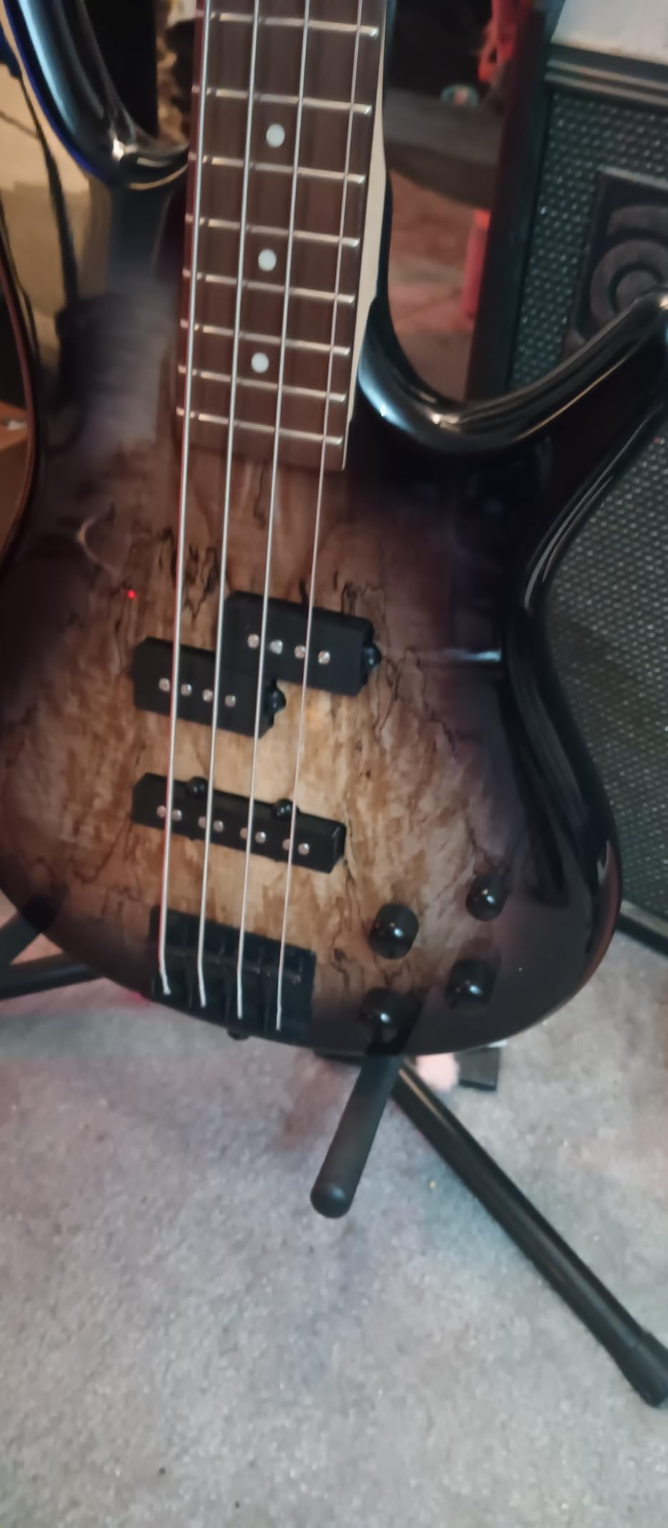 Ibanez Gio GSR200TR Bass Guitar - Transparent Red (4-String) customer photo 1