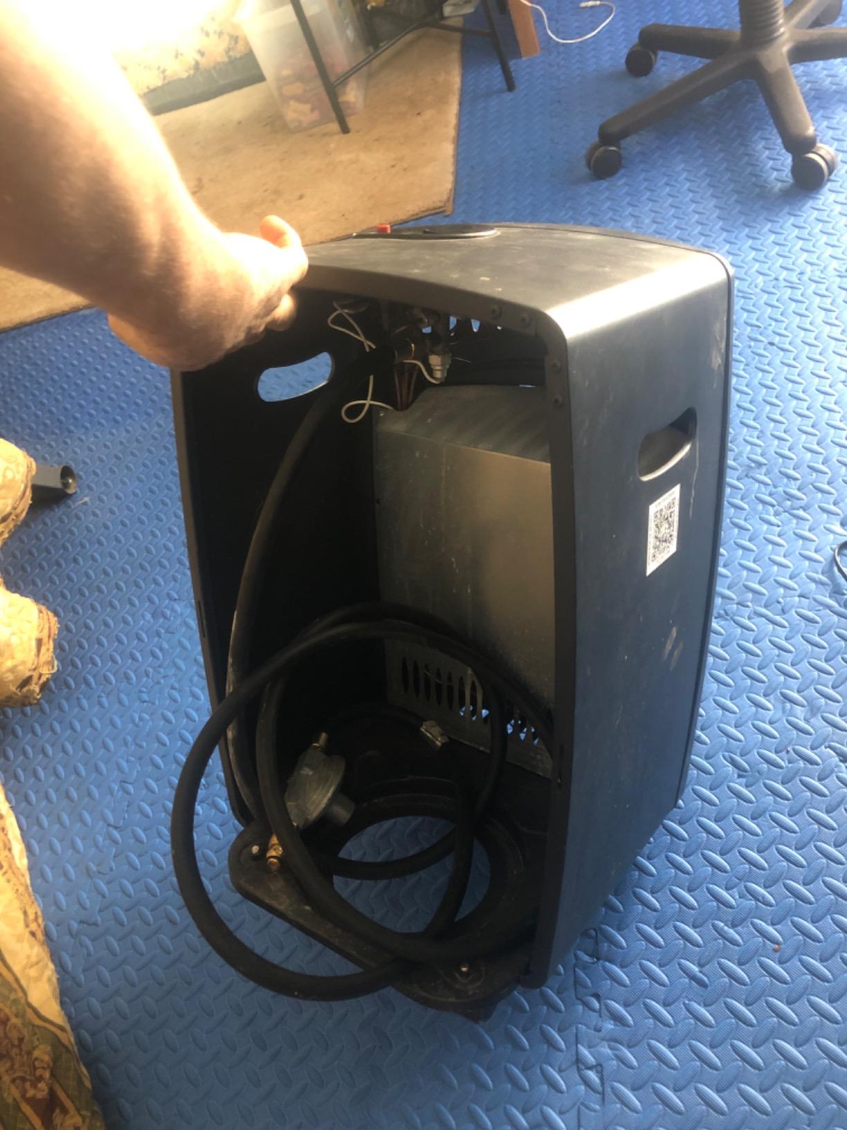 Comfort Glow GCH480 Propane(LP) Cabinet Heater | No Electricity Required, Run up to 60 hrs on 20 lb Propane Tank, Heats up to 450 sq ft Area, Piezo Ignition, Easy Roll Caster customer photo 2