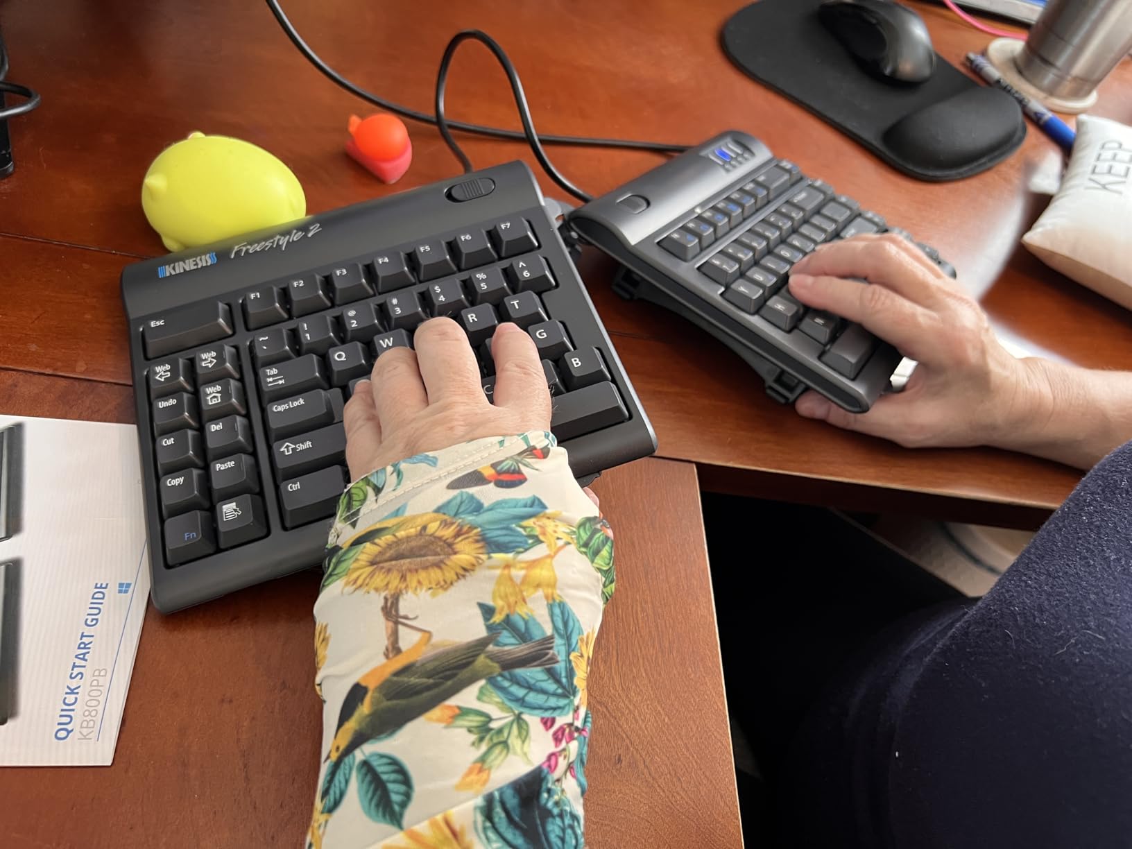 Kinesis Freestyle2 Ergonomic Keyboard w/ V3 Lifters for PC (9