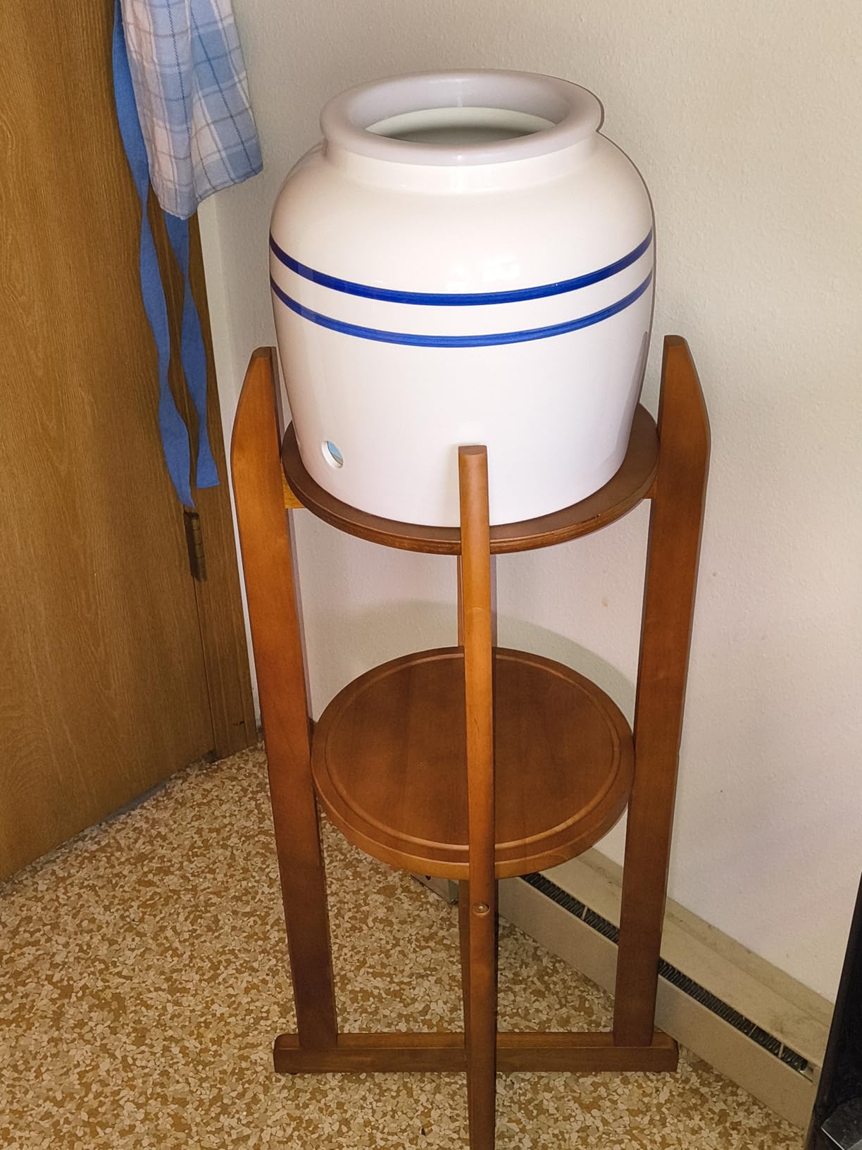 New Wave Enviro Porcelain Water Dispenser, Classic Blue Stripe customer photo 1