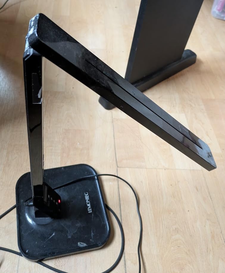 Lampat Dimmable LED Desk Lamp, 4 Lighting Modes (Reading/Studying/Relaxation/Bedtime), 5-Level Dimmer, Touch-Sensitive Control Panel, 1-Hour Auto Timer, 5V/1A USB Charging Port, Piano Black customer photo 1