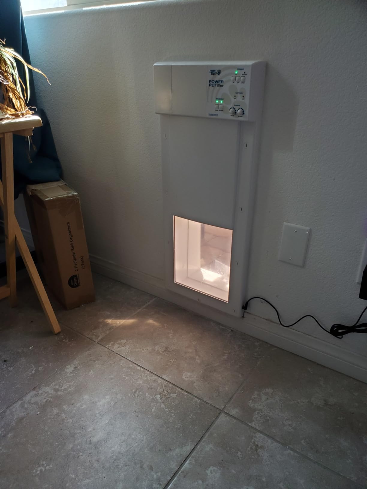 Power Pet Automatic Electronic Pet Door by High Tech Pet - Pet Operated Dog Door, High Security, Air Tight, for Medium Dogs up to 30 lbs. (8¼