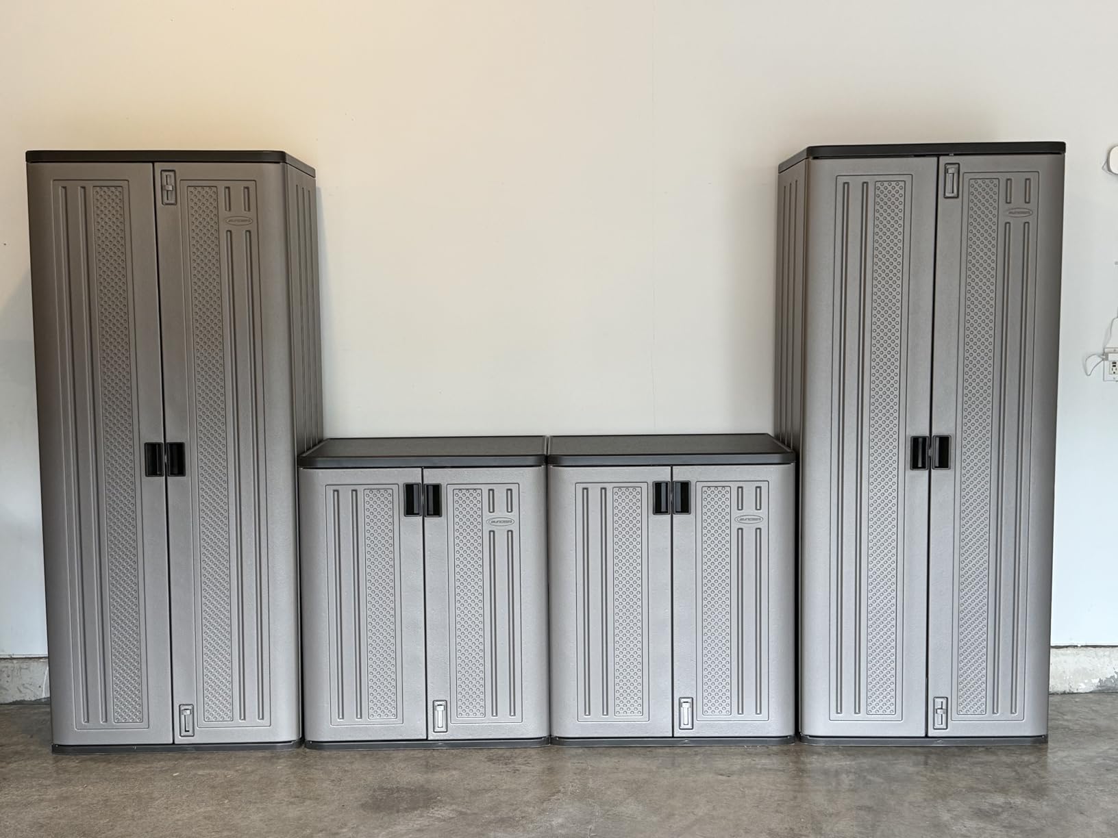 Suncast Tall Storage Cabinet for Garage Organization - 72