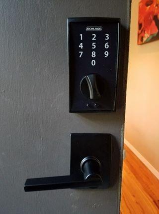 Schlage BE375 Touch Electronic Deadbolt Lock with Century Trim, Matte Black - 100% Keyless Touchscreen Keypad customer photo 2