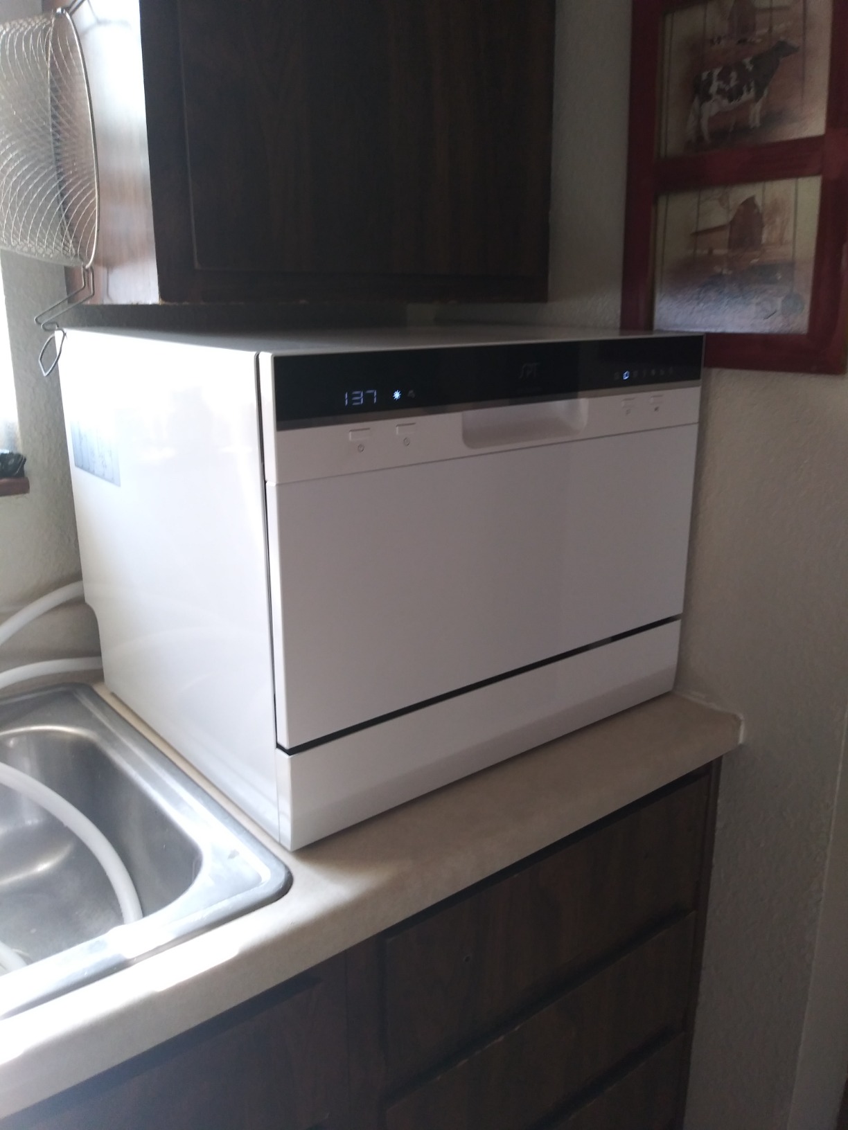 SD-2224DW ENERGY STAR Countertop Dishwasher with Delay Start - Portable Dishwasher with Stainless Steel Interior and 6 Place Settings for Apartment Office And Home Kitchen, White customer photo 2