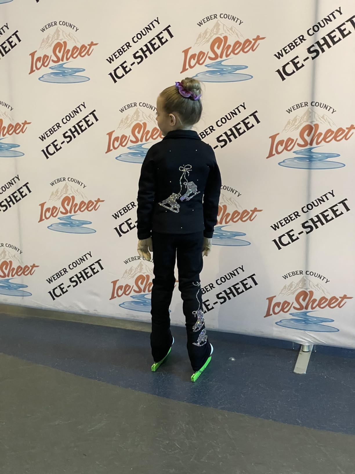 Ice Fire Polartec Figure Skating Jackets with Pair of Skates Rhinestones Design customer photo 1