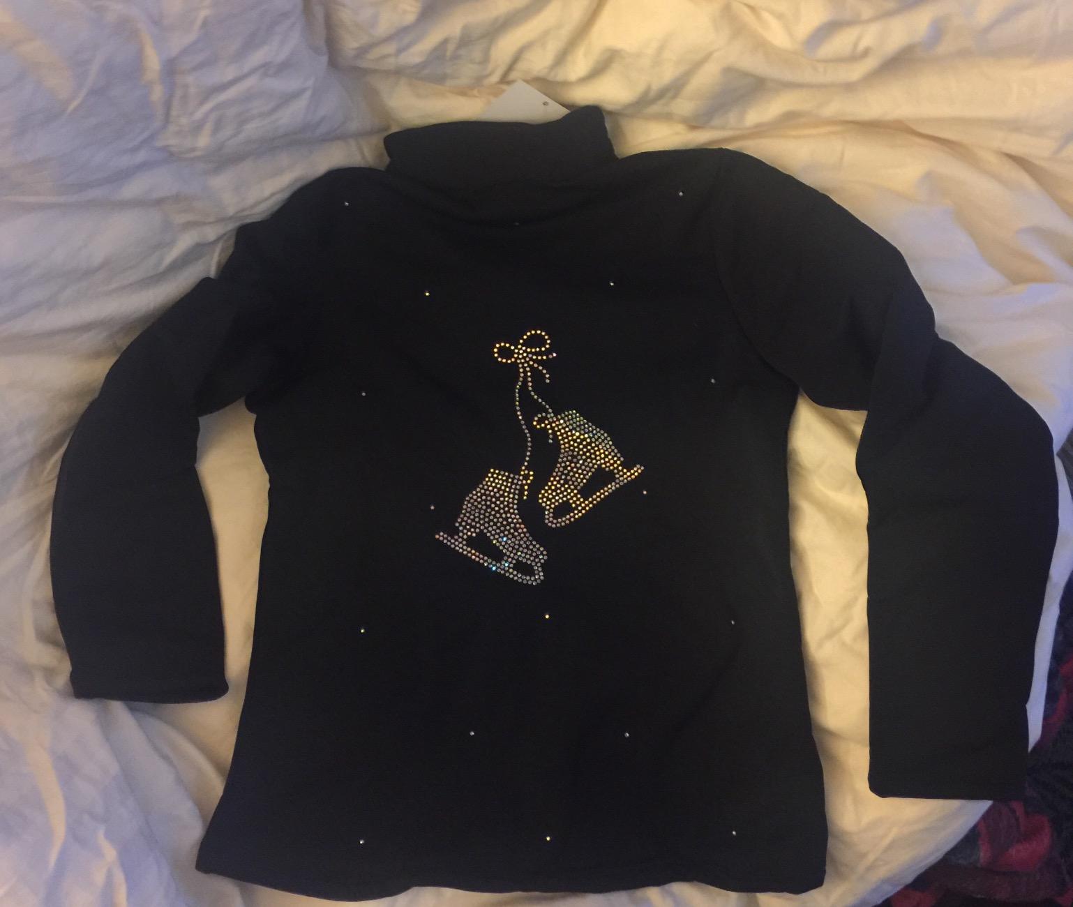 Ice Fire Polartec Figure Skating Jackets with Pair of Skates Rhinestones Design customer photo 2