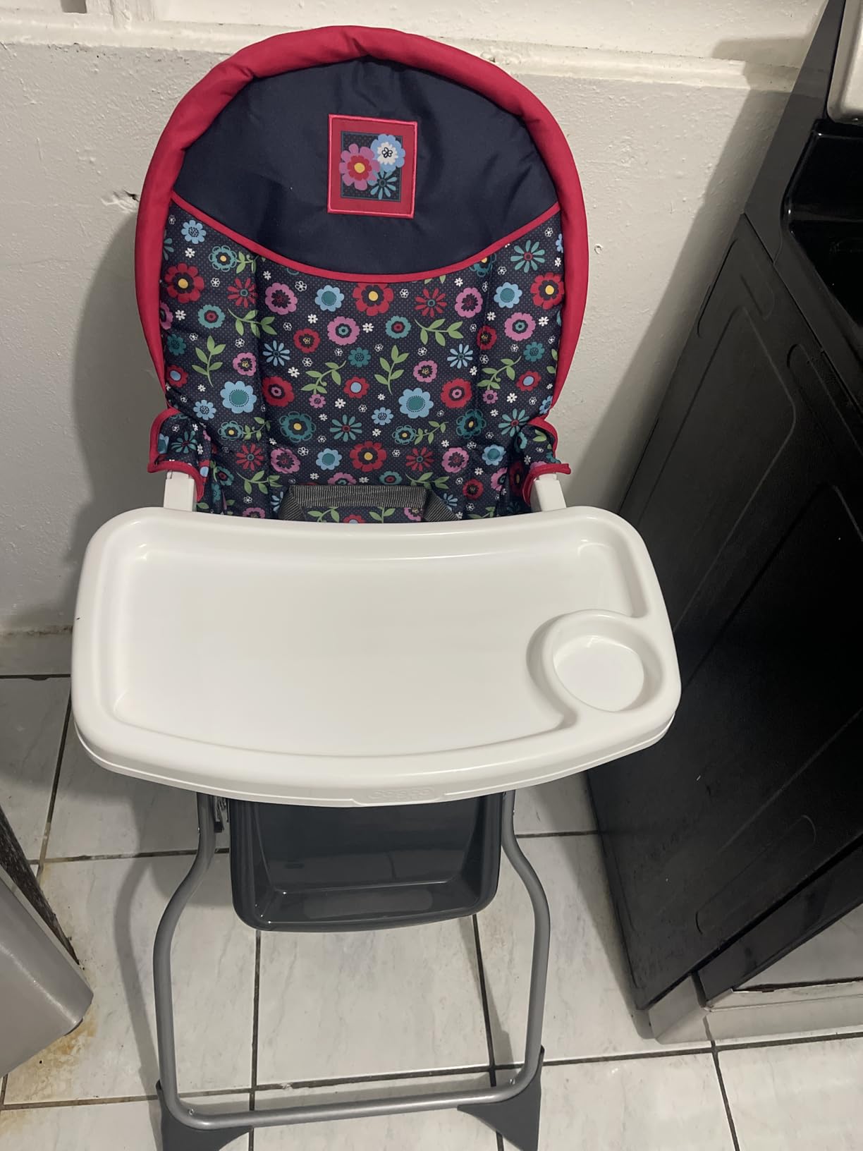 Cosco Kids Highchair for Baby, Simple Foldable High Chair, Convenient, Lightweight, and Compact Design, Flower Garden customer photo 2