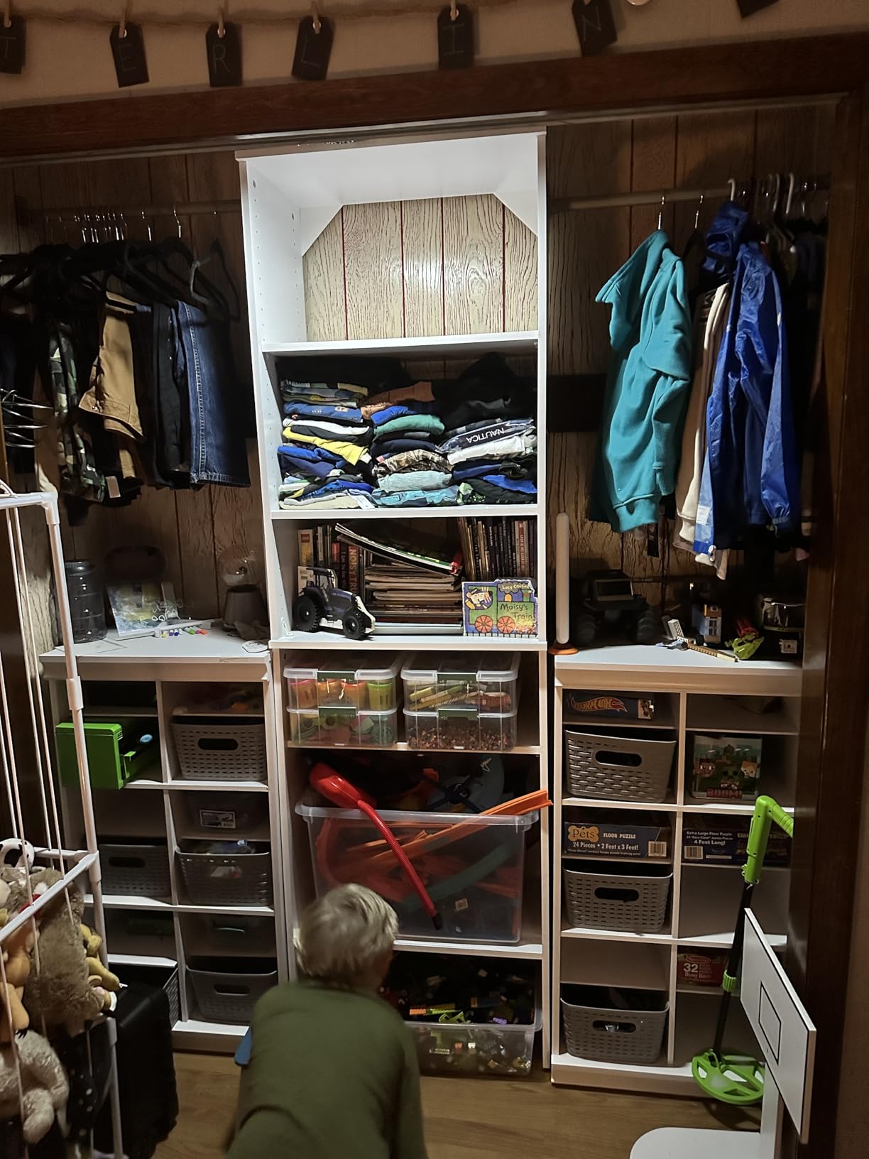 ClosetMaid SuiteSymphony Wood Closet Organizer System, 25-Inch Starter Kit with Tower and 3 Hang Rods and Shelving, Adjustable Shelves, Customizable Insert, Reach-in or Walk-in Closets, Pure White customer photo 2