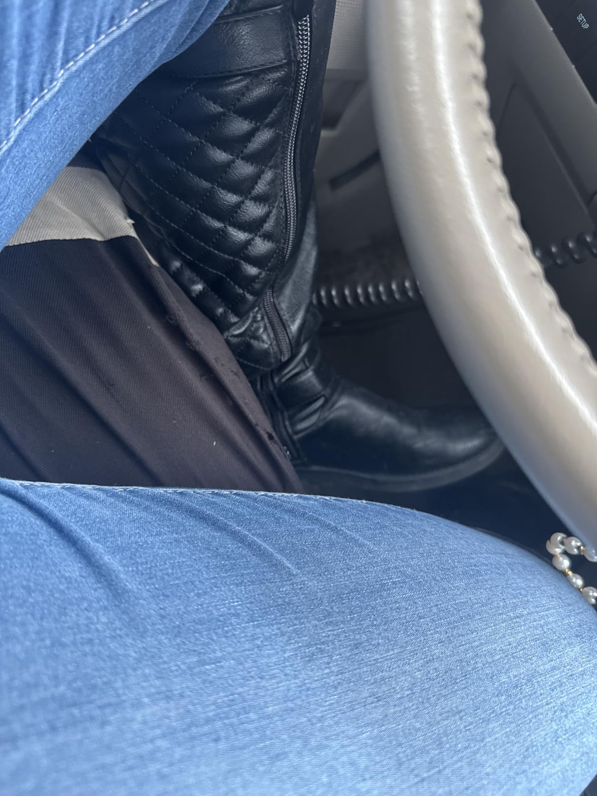 DREAM PAIRS Women's Knee-High Boots Comfortable Chunky Block Heel Round Toe Side Zipper Riding Fashion Buckles Biker Motorcycle Boots customer photo 1