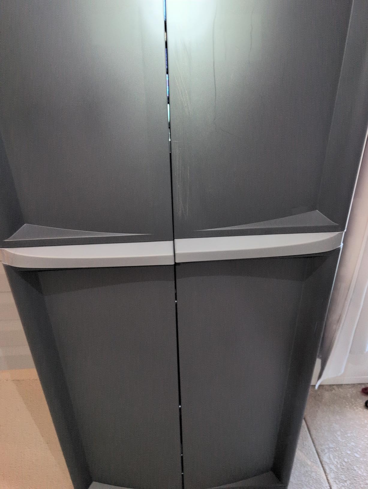 Sterilite 4 Shelf Cabinet, Lockable Utility Storage w/ Adjustable Shelves, Gray - plastic Shelving Unit for Organizing Garage, Pantry, Basement, Laundry Room or Mudroom customer photo 1