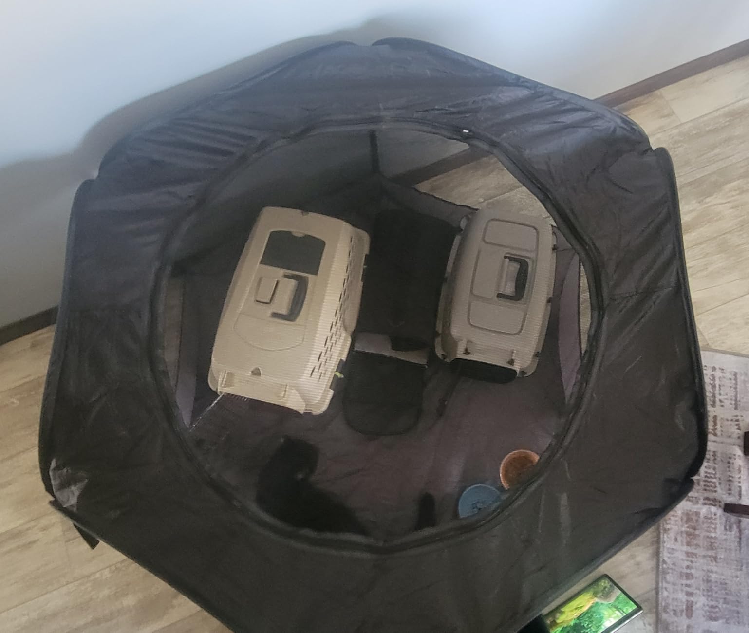 FurHaven Soft-Sided Dog & Cat Playpen, Portable Foldable Indoor & Outdoor Pet Playpen with Mesh Windows & Zippered Door, Gray, Extra Large customer photo 1