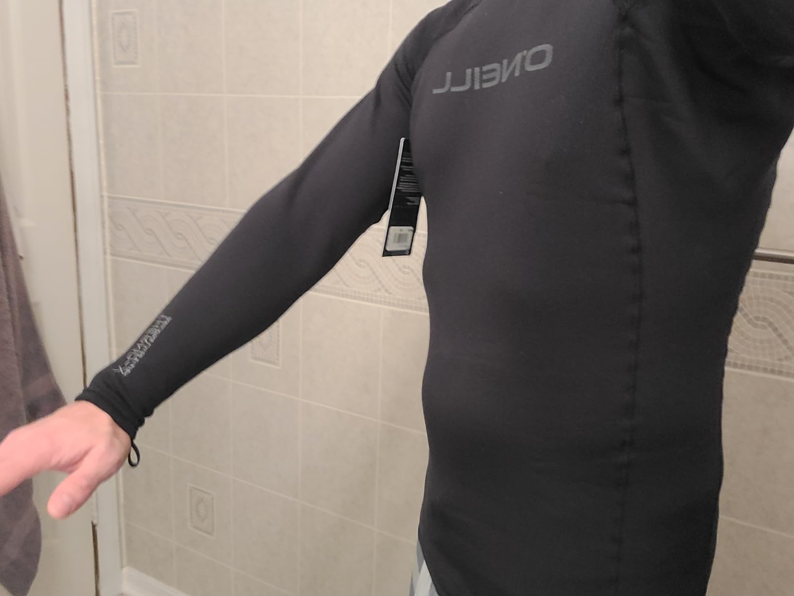 Men's Thermo-X Long Sleeve Crew-Neck Rashguard Top, UPF 50+ Sun Protection with 4-Way Stretch Thermal Fleece Fabric customer photo 1