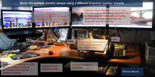 Ergotron LX Vertical Stacking Dual Monitor Arm, VESA Desk Mount - for 2 Monitors Up to 40 Inches, 7 to 22 lbs Each - Tall Pole, White customer photo 2